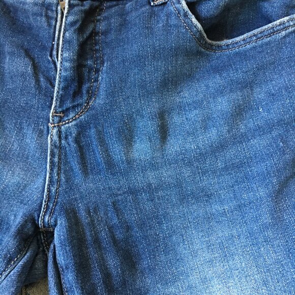 PILCRO Anthropologie Medium Wash Mid-Rise Raw Edge Step Hem Skinny Jeans - Picture 14 of 16